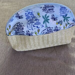 Coastal Print Woven Basket